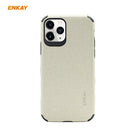 For iPhone 11 Pro Max ENKAY ENK-PC033 Business Series Denim Texture PU Leather + TPU Soft Slim Case Cover(Beige)