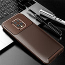 For Xiaomi Redmi 10X Pro 5G Carbon Fiber Texture Shockproof TPU Case(Brown)