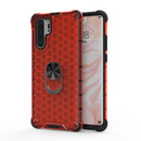 For Huawei P30 Pro Shockproof Honeycomb PC + TPU Ring Holder Protection Case(Red)