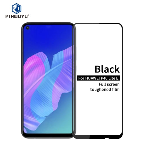 For Huawei P40 Lite E / Y7P PINWUYO 9H 2.5D Full Screen Tempered Glass Film(Black)