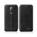 For OnePlus 6T / OnePlus 7 Integrated Electricity Pressing Retro Texture Magnetic TPU+PU Leather Case with Card Slot & Holder(Black)