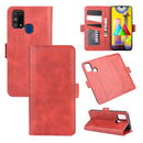 For Samsung Galaxy M31 Dual-side Magnetic Buckle Horizontal Flip Leather Case with Holder & Card Slots & Wallet(Red)