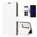 For Huawei Honor Play4 Pro / Honor V30 R64 Texture Single Horizontal Flip Protective Case with Holder & Card Slots & Wallet& Photo Frame(White)