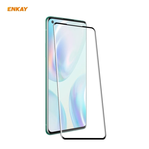 For OnePlus 8 ENKAY Hat-Prince 0.26mm 9H 3D Full Glue Explosion-proof Full Screen Curved Heat Bending Tempered Glass Film