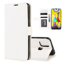 For Samsung Galaxy M31 R64 Texture Single Horizontal Flip Protective Case with Holder & Card Slots & Wallet& Photo Frame(White)