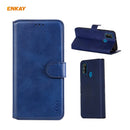For Samsung Galaxy M30s ENKAY Hat-Prince Horizontal Flip Leather Case with Holder & Card Slots & Wallet(Dark Blue)
