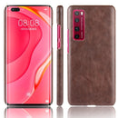 For Huawei Nova 7 Pro Shockproof Litchi Texture PC + PU Case(Brown)
