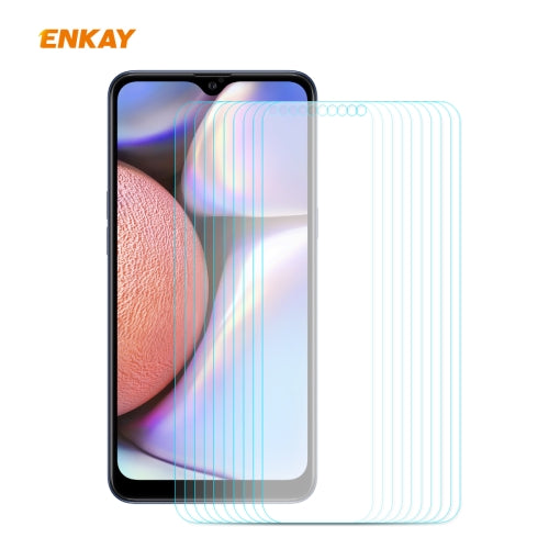For Samsung Galaxy A10s 10 PCS ENKAY Hat-Prince 0.26mm 9H 2.5D Curved Edge Tempered Glass Film