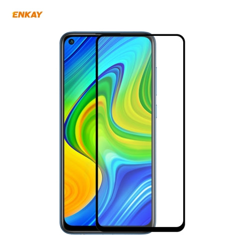 For Redmi 10X 4G / Redmi Note 9 ENKAY Hat-Prince Full Glue 0.26mm 9H 2.5D Tempered Glass Full Coverage Film