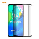 For Motorola Moto G8 Power 5 PCS ENKAY Hat-Prince Full Glue 0.26mm 9H 2.5D Tempered Glass Full Coverage Film