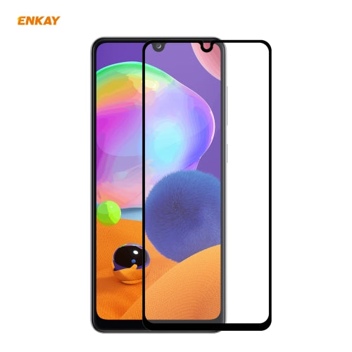 For Samsung Galaxy A31 ENKAY Hat-Prince Full Glue 0.26mm 9H 2.5D Tempered Glass Full Coverage Film