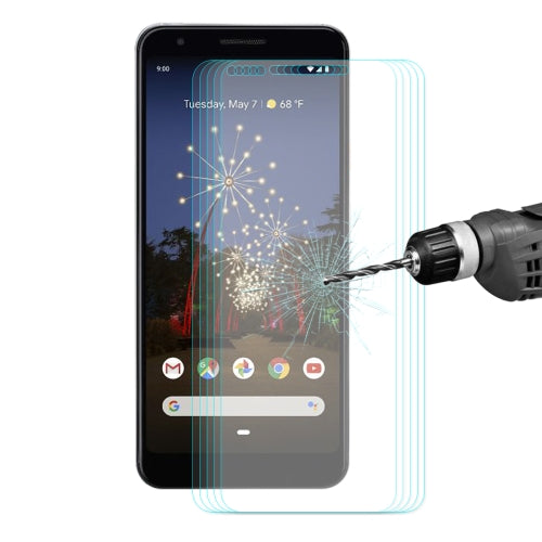 5 PCS ENKAY Hat-Prince 0.26mm 2.5D 9H Tempered Glass Protective Film for Google Pixel 3A