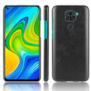 For Xiaomi Redmi Note 9 / Redmi 10X 4G Shockproof Litchi Texture PC + PU Case(Black)