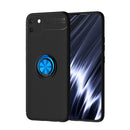For OPPO Realme C11 Metal Ring Holder 360 Degree Rotating TPU Case(Black+Blue)