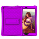 For iPad 10.2 Shockproof Silicone + PC Protection Case with Holder(Purple)