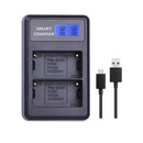 Lntelligent LCD Display USB Dual-charge Charger for For Sony NP-FM500H / NP-FM50 / NP-F550