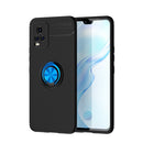 For vivo S7 Metal Ring Holder 360 Degree Rotating TPU Case(Black+Blue)