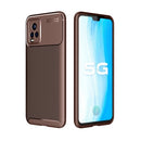 For vivo S7 Carbon Fiber Texture Shockproof TPU Case(Brown)