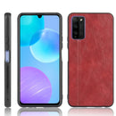 For Huawei Honor 30 Youth/Honor 30 Lite Shockproof Sewing Cow Pattern Skin PC + PU + TPU Case(Red)
