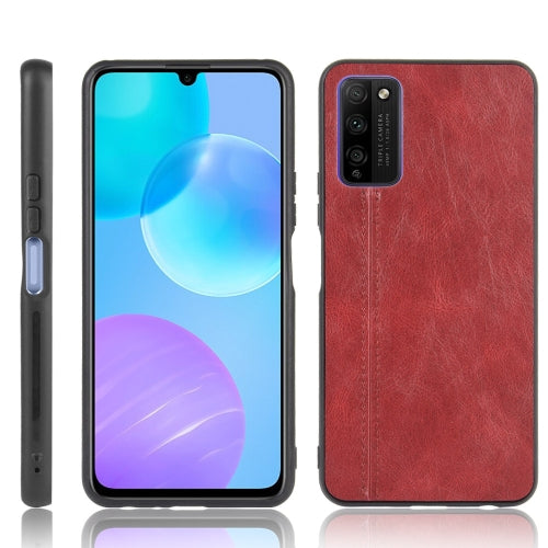 For Huawei Honor 30 Youth/Honor 30 Lite Shockproof Sewing Cow Pattern Skin PC + PU + TPU Case(Red)