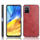 For Huawei Honor X10 Max 5G Shockproof Sewing Cow Pattern Skin PC + PU + TPU Case(Red)