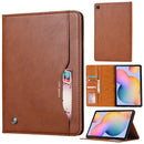 For Samsung Galaxy Tab A7 2020 / T505 Knead Skin Texture Horizontal Flip Leather Case with Photo Frame & Holder & Card Slots & Wallet(Brown)