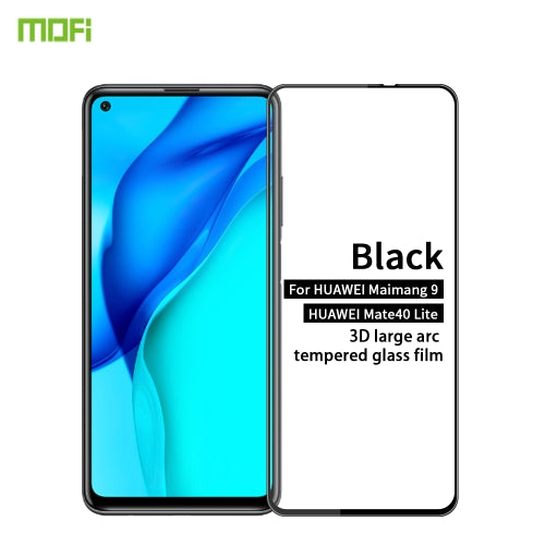 For Huawei Maimang 9 / Mate 40 Lite MOFI 9H 3D Explosion-proof Curved Screen Tempered Glass Film(Black)