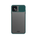 For iPhone 12 / 12 Pro MOFI Xing Dun Series Translucent Frosted PC + TPU Privacy Anti-glare Shockproof All-inclusive Protective Case(Green)