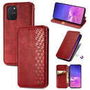 For Galaxy M80S/A91/S10 Lite Cubic Grid Pressed Horizontal Flip Magnetic Leather Case with Holder & Card Slots & Wallet(Red)