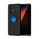 For VIVO IQOO 5 Pro Metal Ring Holder 360 Degree Rotating TPU Case(Black+Blue)