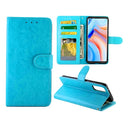 For OPPO Reno4 Crazy Horse Texture Leather Horizontal Flip Protective Case with Holder & Card Slots & Wallet & Photo Frame(baby Blue)