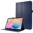 For Samsung Galaxy Tab S7 T870 2-Folding Business Horizontal Flip PU Leather Case with Card Slots & Holder(Dark Blue)