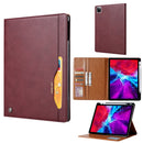 For iPad Air (2020) 10.9 Knead Skin Texture Horizontal Flip Leather Case with Photo Frame & Holder & Card Slots & Wallet(Wine Red)