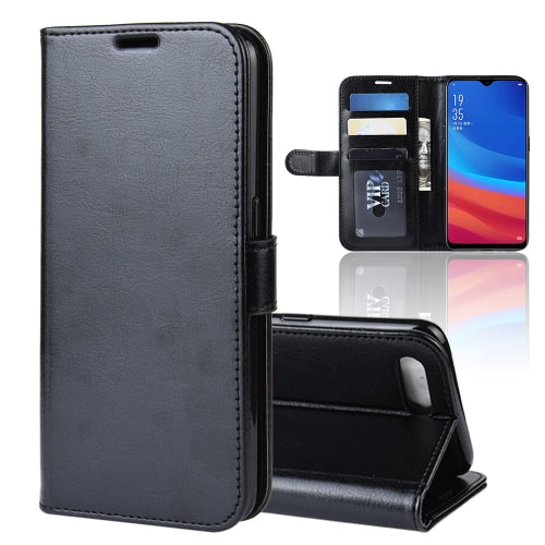 Crazy Horse Horizontal Flip PU Leather Case for OPPO AX5S / A5S, with Wallet Holder & Card Slots & Photo Frame(Black)