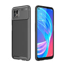 For OPPO A73 Carbon Fiber Texture Shockproof TPU Case(Black)