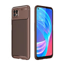 For OPPO A93 Carbon Fiber Texture Shockproof TPU Case(Brown)