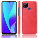 For Oppo Realme C15 Shockproof Litchi Texture PC + PU Case(Red)