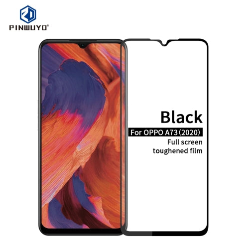 For OPPO A73 2020 PINWUYO 9H 2.5D Full Screen Tempered Glass Film(Black)