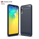 Brushed Texture Carbon Fiber TPU Case for Galaxy A10e(Navy Blue)