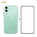 Hat-Prince ENKAY 2 in 1 Clear TPU Soft Case Shockproof Cover + 0.26mm 9H 2.5D Full Glue Full Coverage Tempered Glass Protector Film For iPhone 12 mini