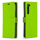 For Motorola Edge Crazy Horse Texture Horizontal Flip Leather Case with Holder & Card Slots & Wallet & Photo Frame(Green)