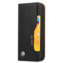 Knead Skin Texture Horizontal Flip Leather Case for iPhone 6 & 6s / 7 & 8, with Photo Frame & Holder & Card Slots & Wallet(Black)