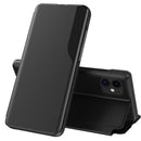 Side Display Magnetic Shockproof Horizontal Flip Leather Case with Holder For iPhone 12 / 12 Pro(Black)
