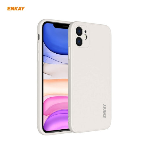 For iPhone 11 Pro Hat-Prince ENKAY ENK-PC064 Liquid Silicone Straight Edge Shockproof Protective Case(Beige)