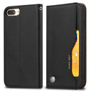 Knead Skin Texture Horizontal Flip Leather Case for iPhone 6 Plus / 7 Plus / 8 Plus, with Photo Frame & Holder & Card Slots & Wallet(Black)