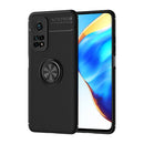 For Xiaomi Mi 10T Pro Metal Ring Holder 360 Degree Rotating TPU Case(Black+Black)