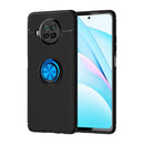 For Xiaomi Mi 10T Lite Metal Ring Holder 360 Degree Rotating TPU Case(Black+Blue)