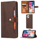 Calf Texture Double Fold Clasp Horizontal Flip Leather Case with Photo Frame & Holder & Card Slots & Wallet For iPhone 12 / 12 Pro(Coffee)