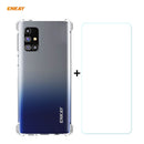 For Samsung Galaxy M31s Hat-Prince ENKAY Clear TPU Shockproof Case Soft Anti-slip Cover + 0.26mm 9H 2.5D Tempered Glass Protector Film