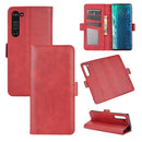 For Motorola Edge Dual-side Magnetic Buckle Horizontal Flip Leather Case with Holder & Card Slots & Wallet(Red)